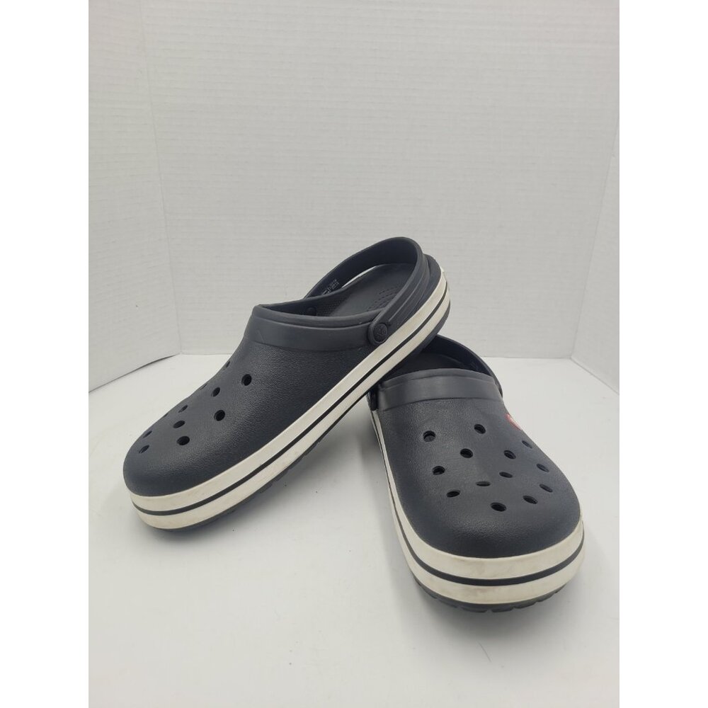 Crocs Crocband II Clogs Slip On Comfort Shoes Sandals Slide Black White Men’s 13